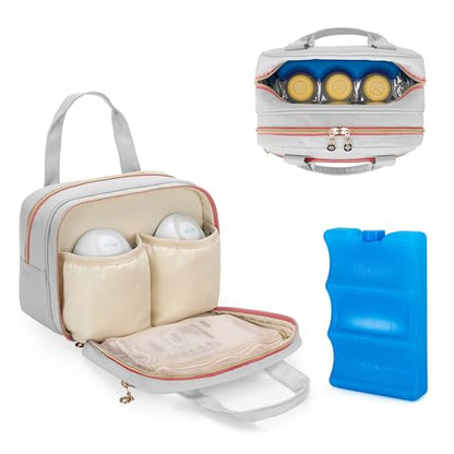 Damero Wearable Breast Pump Bag with Ice Pack for Work, Travel