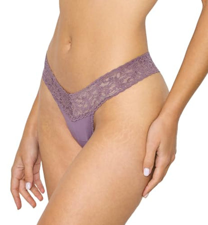 hanky panky, Supima Cotton Low Rise Thong - color: Dusk