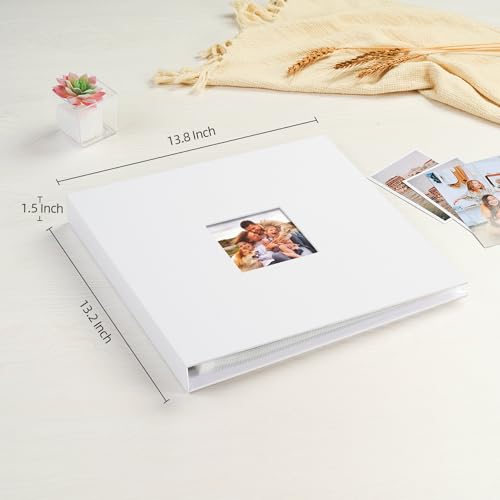 Mublalbum 12x12 Inch 3 Ring DIY Scrapbook Photo Album 80 Pages, White - color: White, size: 12x12 Inch 80 Pages