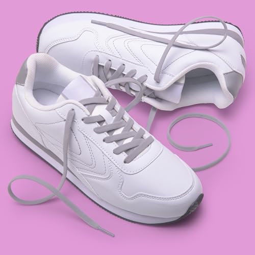 Miscly Flat Elastic Shoelaces - color: Grey, size: 45″ (114 CM)