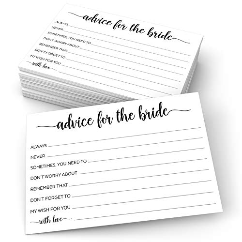 321Done Advice for the Bride Cards, 4x6, Set of 50, White - color: Bride, size: White