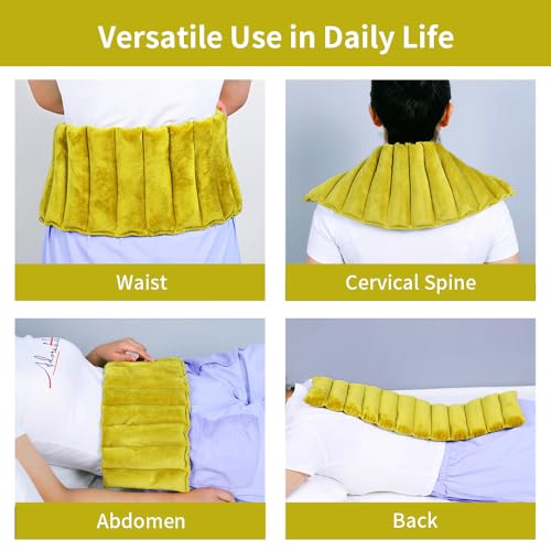 UNI-GO Silica Beads Microwave Heating Pad, Olive Green, 7"x21" - color: Olive Green-7"x21"