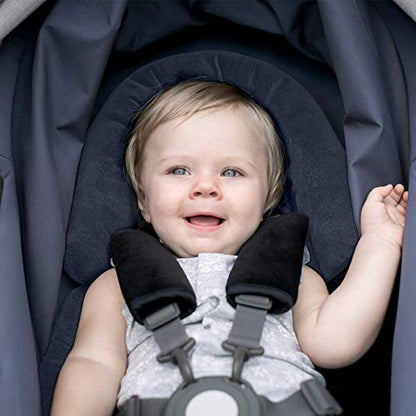 COOLBEBE Car Seat Straps Shoulder Pads for Baby Kids - color: Black, size: Small