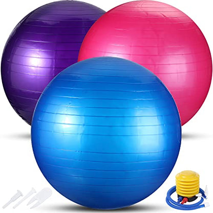 Jerify 3 Pcs Yoga Ball with Pump and Plug for Pregnancy Pilates