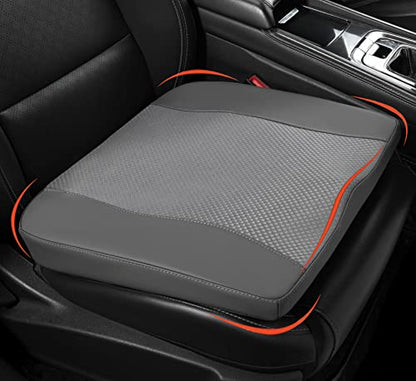 Lofty Aim Car Seat Cushion, Memory Foam Car Seat Cushions for Long Driving - color: Dark Grey