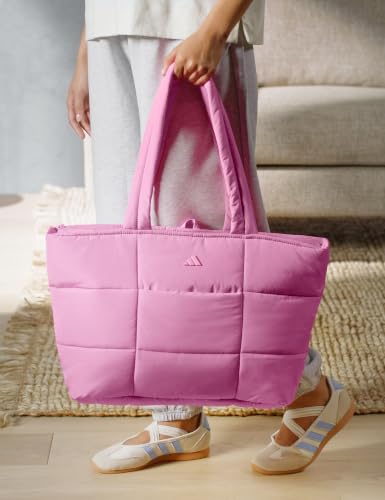 adidas Quilted Puffer Tote Bag - color: Tropic Bloom/3