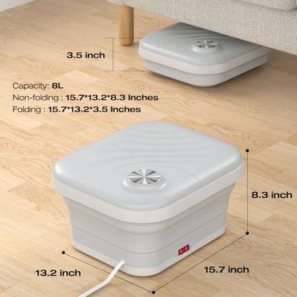 Collapsible Heated Foot Spa Bath with Bubble, Temperature Control