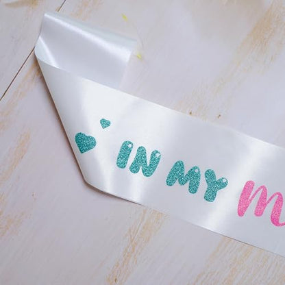 Decorit In My MAMA Era Sash, Mom-to- Be Sash for Baby Shower, Gender Reveal