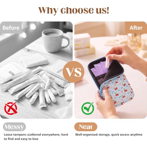 2PCS Tampon Holder Zipper Pouches Portable Period Bags (Fruit) - color: Fruit