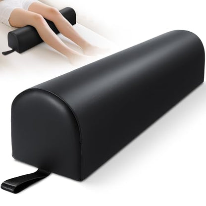 3/4 Round Massage Table Bolster Pillow with Strap Handle, 26 x 6 x 6 In - color: 3/4 Round - Black