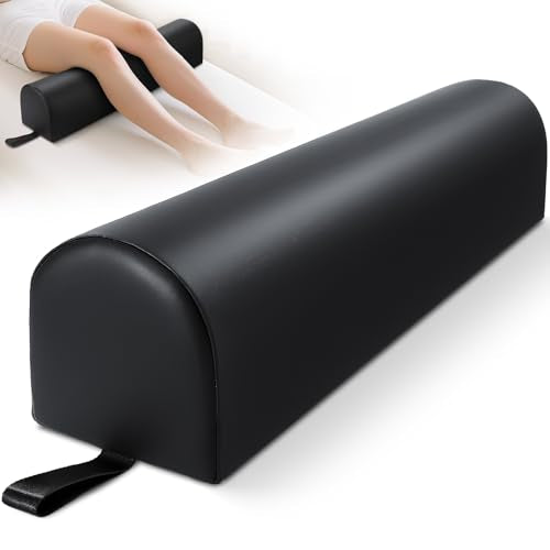 3/4 Round Massage Table Bolster Pillow with Strap Handle, 26 x 6 x 6 In - color: 3/4 Round - Black