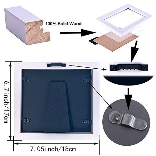 IHEIPYE Baby Sonogram Photo Frame Ultrasound Picture Frame White - color: White with Silver Text, size: Single Opening - 1 Pack