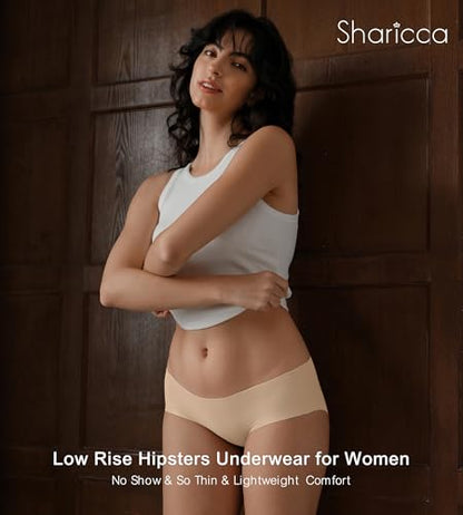 SHARICCA Womens Seamless Underwear Nuage No Show Hipster Panties 5 Pack - color: All Nude, size: Small