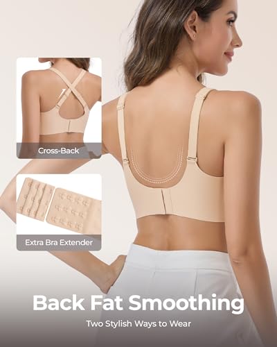 Vinfact Pumping Bra Hands Free Comfort Wireless Seamless Breast Pump Bra - color: Nude, size: Medium