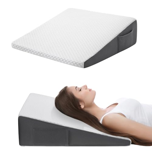 Cozymaker 7.5-inch Bed Wedge Pillow for Sleeping Back Support Pain Relief - size: Triangle Wedge 24*24*7.5 inch
