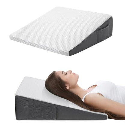 Cozymaker 7.5-inch Bed Wedge Pillow for Sleeping Back Support Pain Relief - size: Triangle Wedge 24*24*7.5 inch