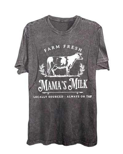 Comfort Breastfeeding Shirts Women Distressed Maternity Zip Nursing Tees - color: Gray 4, size: Medium