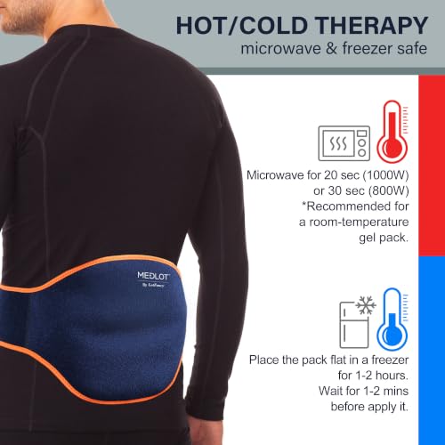 LotFancy Ice Pack Wrap for Lower Back Pain, 2 Gel Packs, Hot Cold Therapy