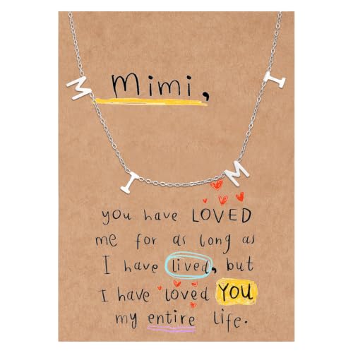 SKQIR Mama Necklaces for Women with Message Card - color: Silver MIMI