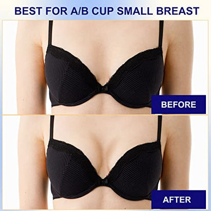Silicone Bra Pads Inserts, Push up Sticky Chicken Cutlets for Small Chest - color: 2 Black+1 Beige