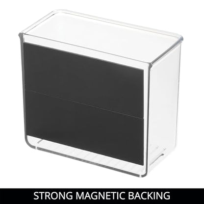 iDesign Magnetic Small Clear Plastic Organizer Bins, 4-Pack - size: Small, style: Pack of 4
