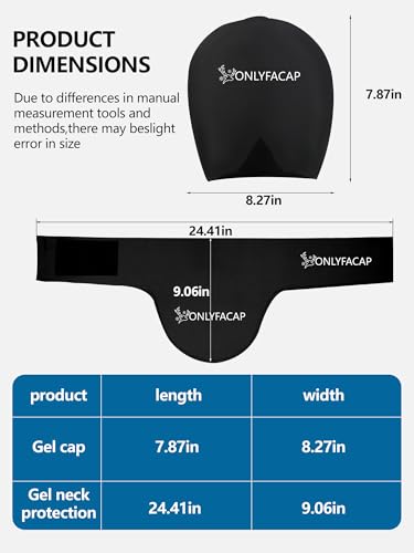 Migraine Relief Cap,Headache Relief & Neck Ice Pack Wrap Gel Set - color: Black Suit
