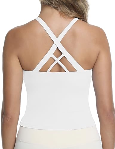 Nursing Tank Tops for Breastfeeding - color: White, size: Large