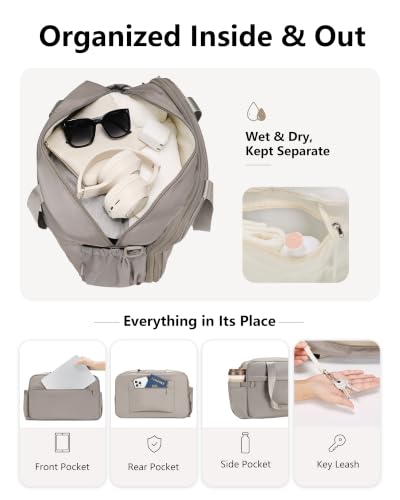 Expandable Travel Bag, Underseat Carry-On Weekender, Taupe - color: Taupe