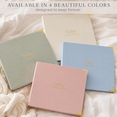 Keepsake Baby Memory Book for Boys and Girls - Timeless First 5 Year Book - color: Blush Pink