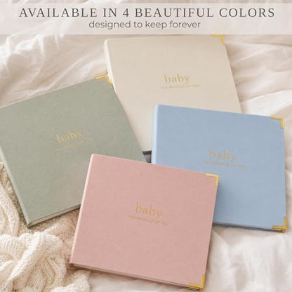 Keepsake Baby Memory Book for Boys and Girls - Timeless First 5 Year Book - color: Blush Pink