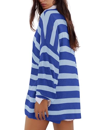 Panadila Womens Striped Lounge Set 2 Piece Pajama Sets - color: Dark Blue Combo, size: Small