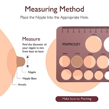 Momcozy Nipple Ruler, Silicone Flange Sizing Tool for Breast Pump Fitting - size: M5-Nipple Ruler