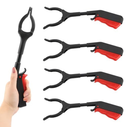 Grabber Tool, 4pcs 30cm/12inch Short Grabber Reacher Tool Claw Rubbish Tong