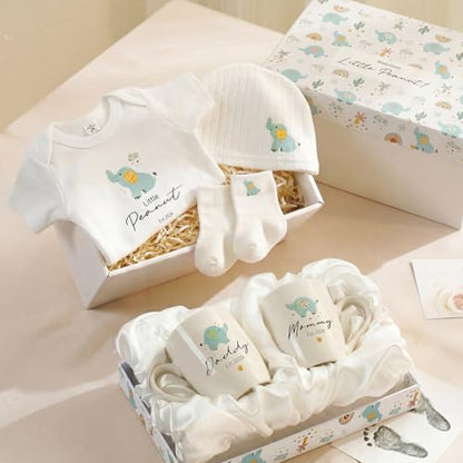 AW BRIDAL New Parents Gifts for Couples, Elephant Baby Gift Baskets Shower - color: Elephant