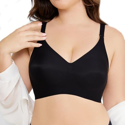 Nursing Bra for Breastfeeding,Maternity Bra Natural Shape,Nursing Sleep Bralette - color: Black, size: Large