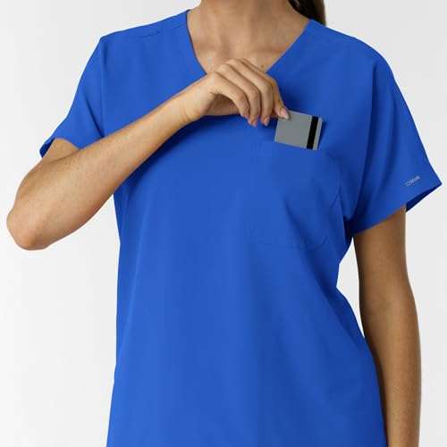 Wink Women's Women's Drop Shoulder Tunic Scrub Top - color: Royal, size: X-Small
