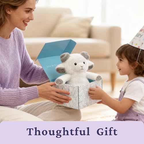 IKASA Microwavable Stuffed Animal Sheep Plush Toy,Heating Weighted 1.5 lbs - color: White Sheep