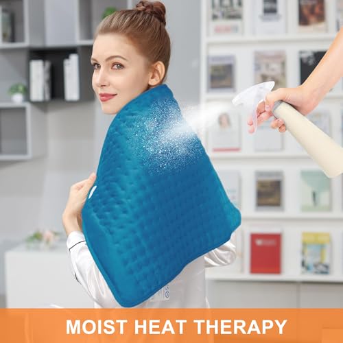 Heating Pad,Electric Heating Pads,Heating Pad for Back,Blue,40x20 Inch - color: Blue, size: 40x20 Inch