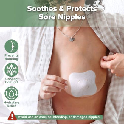 haakaa Hydrogel Nipple Pads with Lanolin, 8 PCS Individually Wrapped - size: 8 PCS