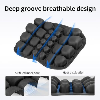 Inflatable Seat Cushion for Chair, Car, Travel & Back Support
