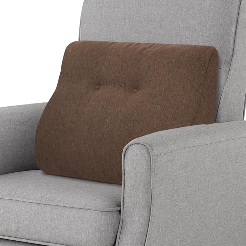 baibu Patented Dual-Layer Memory Foam Lumbar Pillow for Recliner, Brown - color: Brown