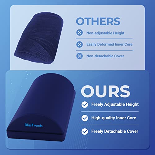 BlissTrends Foot Rest Under Desk, Foot Stool with 2 Adjustable Heights - color: Blue, size: XX-Large