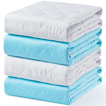 4 Pack Washable Waterproof Bed Pads 30"x34", Incontinence Bed Pads - size: 30 x 34 inches (Pack of 4)