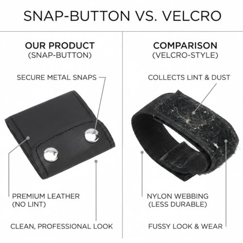 2 Pcs Premium PU Leather Fixing Clips, Black - color: Black