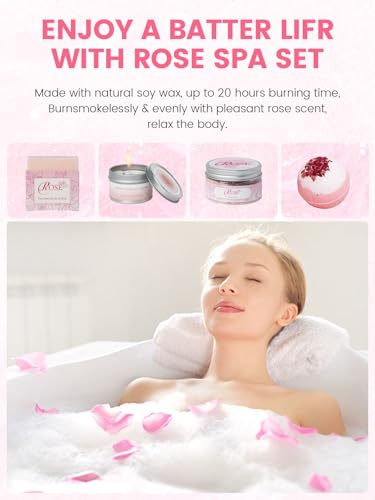 15Pcs Rose Spa Kit Bath Sets for Women Gift Birthday Gift Set for Women