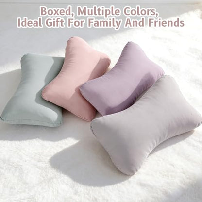 vocheer Small Pillow with Removable Cover, 11"x 7" Tiny Travel Pillow 2PCS - color: Dove-2pc