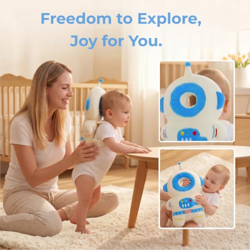 Baby Head Protector Backpack - Soft & Lightweight Fall Cushion Backpack for Toddlers Walking and Crawling(Blue Astronaut) - color: Blue Astronaut