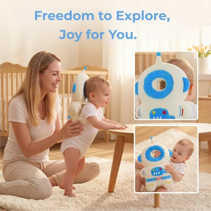 Baby Head Protector Backpack - Soft & Lightweight Fall Cushion Backpack for Toddlers Walking and Crawling(Blue Astronaut) - color: Blue Astronaut