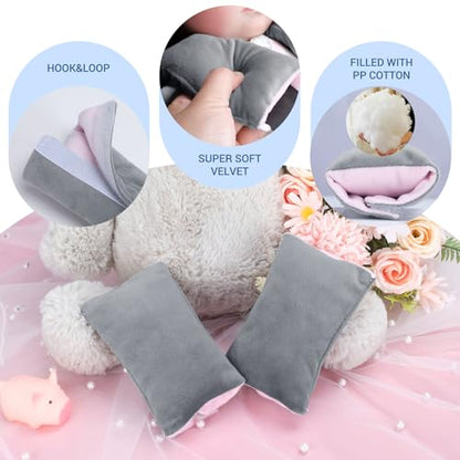 COOLBEBE Car Seat Straps Shoulder Pads for Baby Kids - color: Grey/Pink, size: Small (Pack of 1)