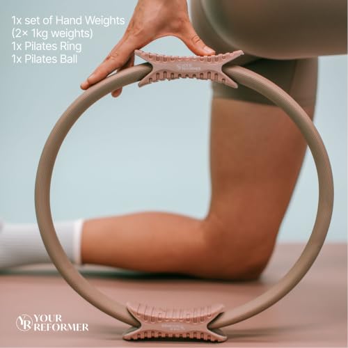 Pilates Prop Kit, Ring, Ball & 2.2 lb Dumbbell Set - color: Seafoam Green